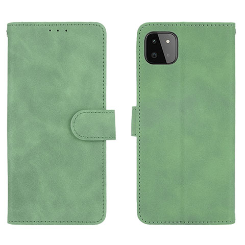 Coque Portefeuille Livre Cuir Etui Clapet L01Z pour Samsung Galaxy A22s 5G Vert