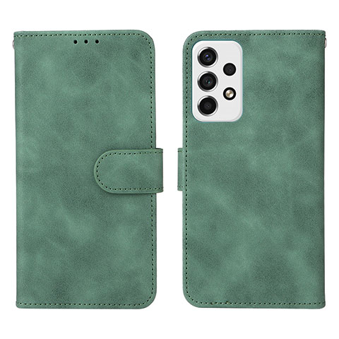 Coque Portefeuille Livre Cuir Etui Clapet L01Z pour Samsung Galaxy A53 5G Vert