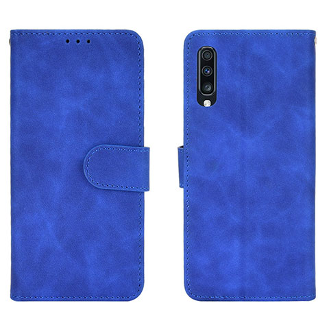 Coque Portefeuille Livre Cuir Etui Clapet L01Z pour Samsung Galaxy A70S Bleu