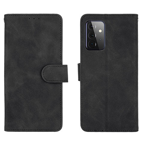 Coque Portefeuille Livre Cuir Etui Clapet L01Z pour Samsung Galaxy A72 5G Noir