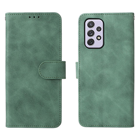 Coque Portefeuille Livre Cuir Etui Clapet L01Z pour Samsung Galaxy A73 5G Vert