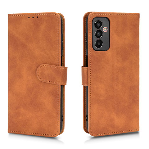 Coque Portefeuille Livre Cuir Etui Clapet L01Z pour Samsung Galaxy F13 4G Marron