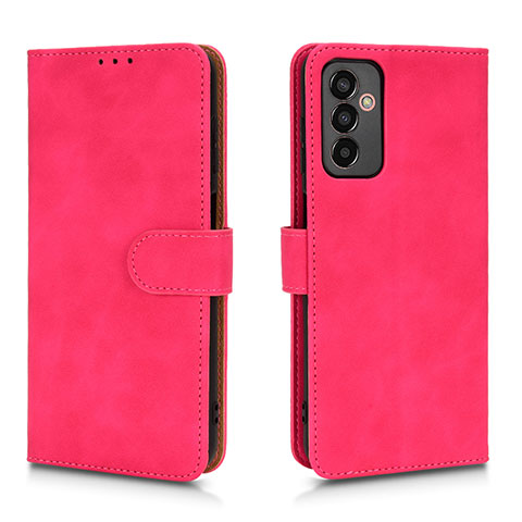 Coque Portefeuille Livre Cuir Etui Clapet L01Z pour Samsung Galaxy F13 4G Rose Rouge