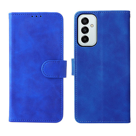 Coque Portefeuille Livre Cuir Etui Clapet L01Z pour Samsung Galaxy F23 5G Bleu