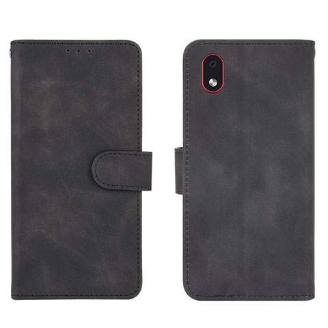 Coque Portefeuille Livre Cuir Etui Clapet L01Z pour Samsung Galaxy M01 Core Noir