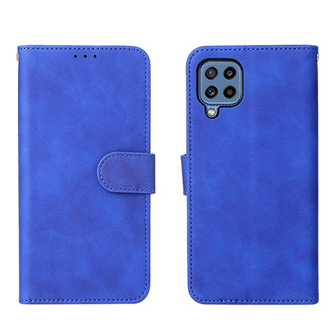 Coque Portefeuille Livre Cuir Etui Clapet L01Z pour Samsung Galaxy M32 4G Bleu