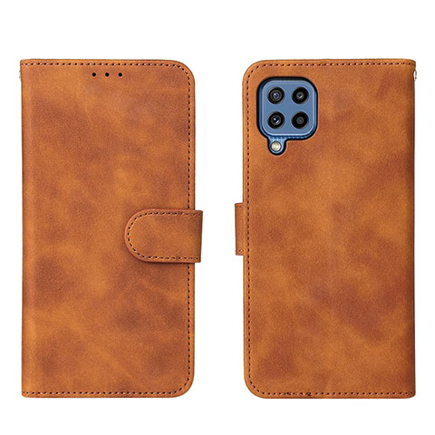 Coque Portefeuille Livre Cuir Etui Clapet L01Z pour Samsung Galaxy M32 4G Marron