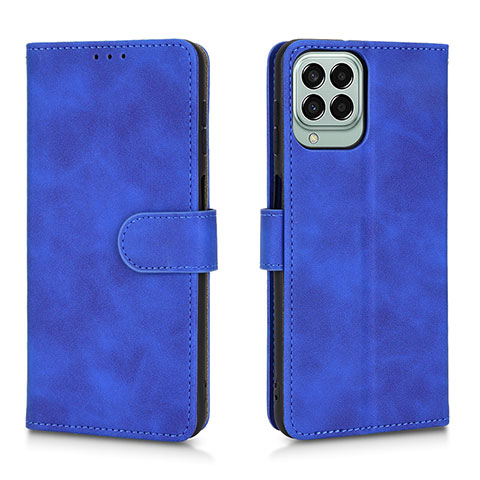 Coque Portefeuille Livre Cuir Etui Clapet L01Z pour Samsung Galaxy M33 5G Bleu