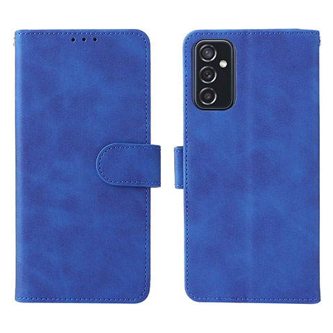 Coque Portefeuille Livre Cuir Etui Clapet L01Z pour Samsung Galaxy M52 5G Bleu