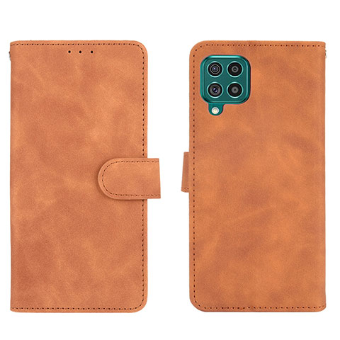 Coque Portefeuille Livre Cuir Etui Clapet L01Z pour Samsung Galaxy M62 4G Marron