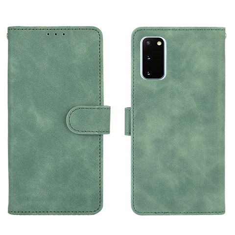 Coque Portefeuille Livre Cuir Etui Clapet L01Z pour Samsung Galaxy S20 FE (2022) 5G Vert