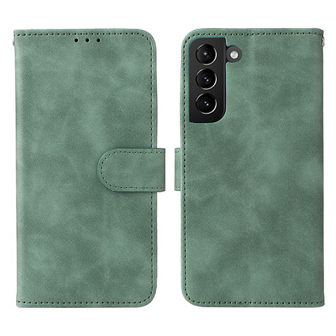 Coque Portefeuille Livre Cuir Etui Clapet L01Z pour Samsung Galaxy S22 Plus 5G Vert