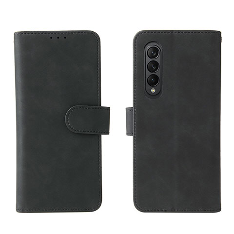 Coque Portefeuille Livre Cuir Etui Clapet L01Z pour Samsung Galaxy Z Fold3 5G Noir