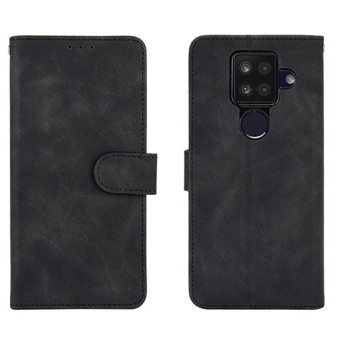 Coque Portefeuille Livre Cuir Etui Clapet L01Z pour Sharp Aquos Sense4 Plus Noir