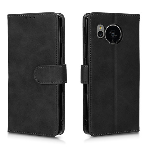 Coque Portefeuille Livre Cuir Etui Clapet L01Z pour Sharp Aquos Sense7 Plus Noir