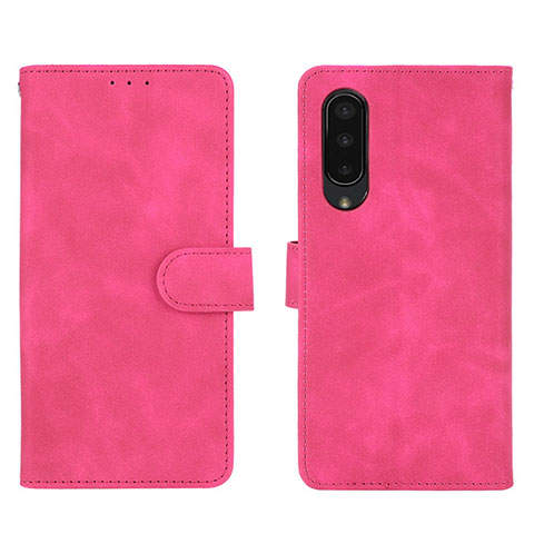 Coque Portefeuille Livre Cuir Etui Clapet L01Z pour Sharp Aquos Zero5G basic Rose Rouge