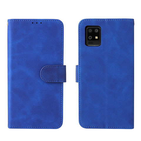 Coque Portefeuille Livre Cuir Etui Clapet L01Z pour Sharp Aquos Zero6 Bleu