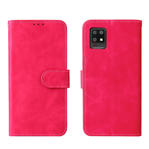 Coque Portefeuille Livre Cuir Etui Clapet L01Z pour Sharp Aquos Zero6 Rose Rouge