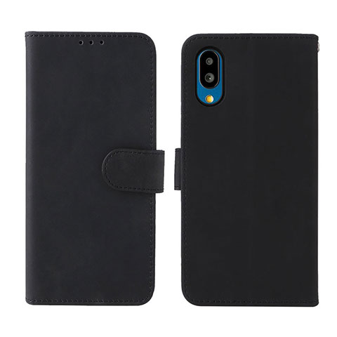 Coque Portefeuille Livre Cuir Etui Clapet L01Z pour Sharp Simple Sumaho 6 Noir