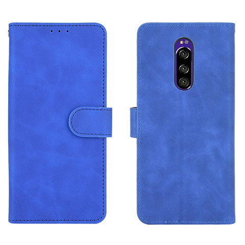 Coque Portefeuille Livre Cuir Etui Clapet L01Z pour Sony Xperia 1 Bleu