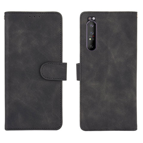 Coque Portefeuille Livre Cuir Etui Clapet L01Z pour Sony Xperia 1 II Noir