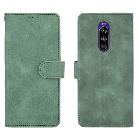 Coque Portefeuille Livre Cuir Etui Clapet L01Z pour Sony Xperia 1 Vert