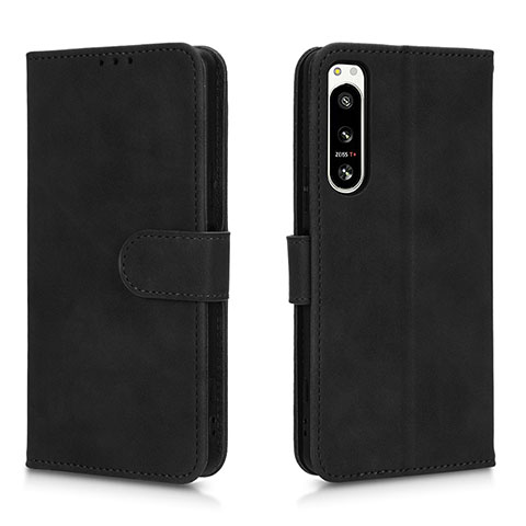 Coque Portefeuille Livre Cuir Etui Clapet L01Z pour Sony Xperia 5 IV Noir