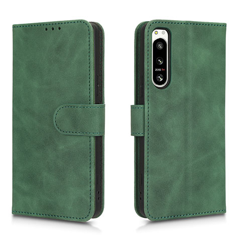 Coque Portefeuille Livre Cuir Etui Clapet L01Z pour Sony Xperia 5 IV Vert