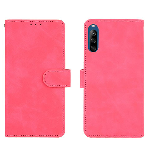 Coque Portefeuille Livre Cuir Etui Clapet L01Z pour Sony Xperia L4 Rose Rouge