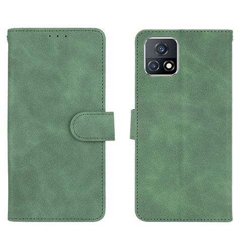 Coque Portefeuille Livre Cuir Etui Clapet L01Z pour Vivo iQOO U3x 5G Vert