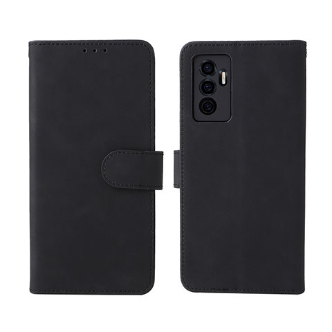 Coque Portefeuille Livre Cuir Etui Clapet L01Z pour Vivo V23e Noir