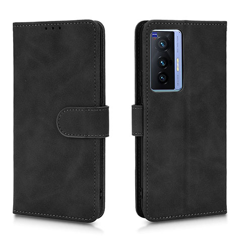 Coque Portefeuille Livre Cuir Etui Clapet L01Z pour Vivo X70 5G Noir