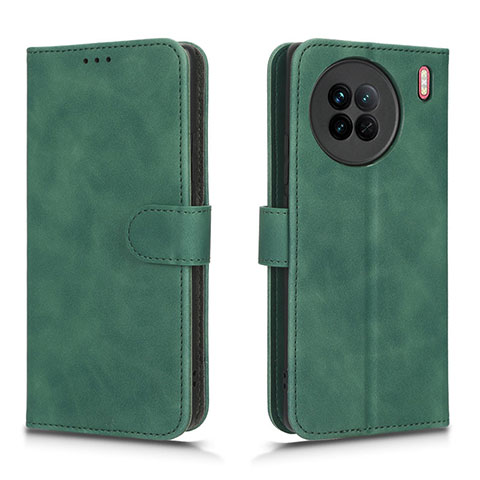 Coque Portefeuille Livre Cuir Etui Clapet L01Z pour Vivo X90 5G Vert