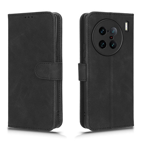 Coque Portefeuille Livre Cuir Etui Clapet L01Z pour Vivo X90 Pro+ Plus 5G Noir