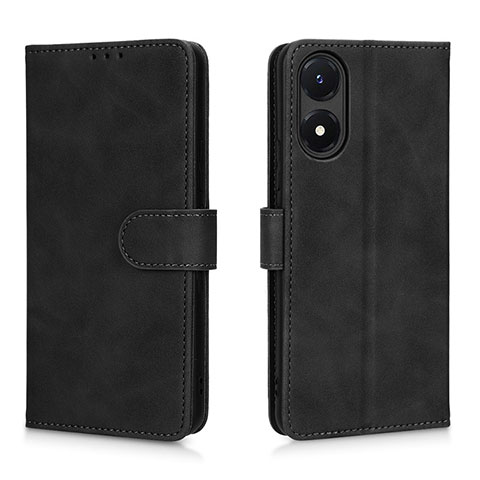 Coque Portefeuille Livre Cuir Etui Clapet L01Z pour Vivo Y02S Noir