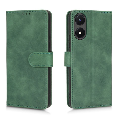 Coque Portefeuille Livre Cuir Etui Clapet L01Z pour Vivo Y02S Vert