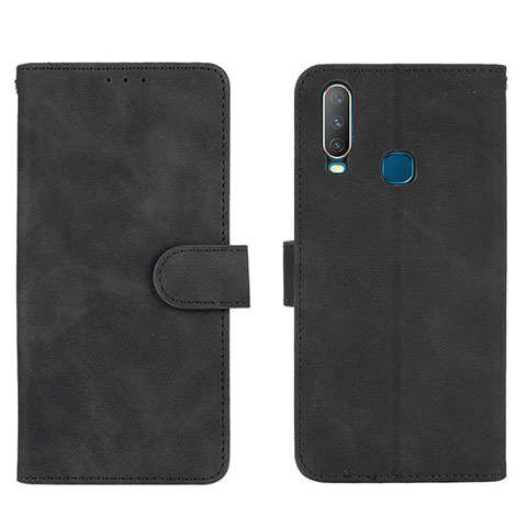 Coque Portefeuille Livre Cuir Etui Clapet L01Z pour Vivo Y11 Noir