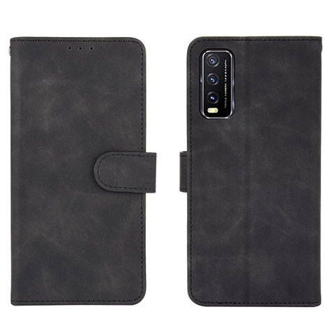 Coque Portefeuille Livre Cuir Etui Clapet L01Z pour Vivo Y11s Noir