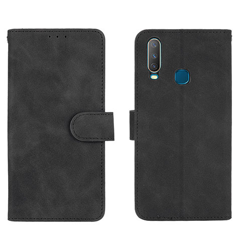 Coque Portefeuille Livre Cuir Etui Clapet L01Z pour Vivo Y3s Noir