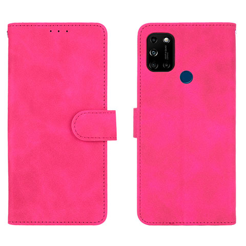 Coque Portefeuille Livre Cuir Etui Clapet L01Z pour Wiko View5 Plus Rose Rouge