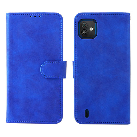 Coque Portefeuille Livre Cuir Etui Clapet L01Z pour Wiko Y82 Bleu