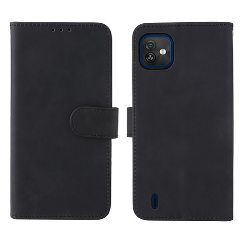 Coque Portefeuille Livre Cuir Etui Clapet L01Z pour Wiko Y82 Noir