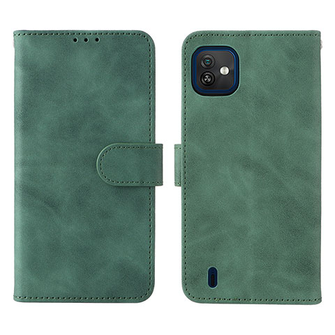 Coque Portefeuille Livre Cuir Etui Clapet L01Z pour Wiko Y82 Vert