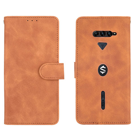 Coque Portefeuille Livre Cuir Etui Clapet L01Z pour Xiaomi Black Shark 4 Pro 5G Marron