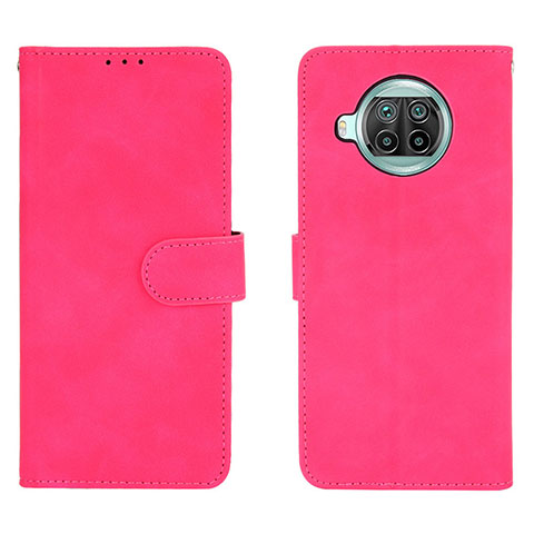 Coque Portefeuille Livre Cuir Etui Clapet L01Z pour Xiaomi Mi 10i 5G Rose Rouge