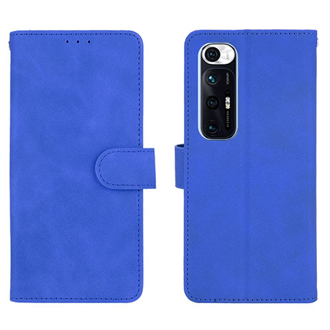 Coque Portefeuille Livre Cuir Etui Clapet L01Z pour Xiaomi Mi 10S 5G Bleu