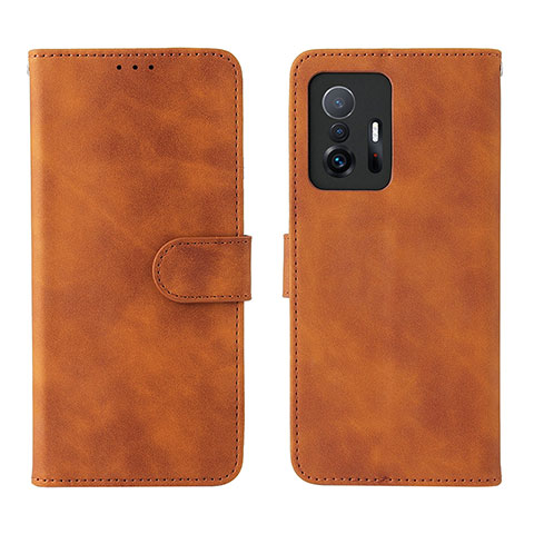 Coque Portefeuille Livre Cuir Etui Clapet L01Z pour Xiaomi Mi 11T 5G Marron