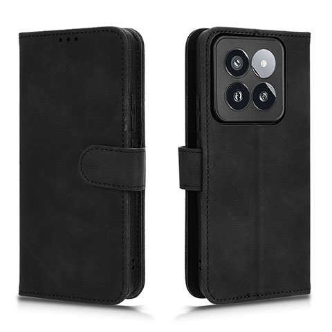 Coque Portefeuille Livre Cuir Etui Clapet L01Z pour Xiaomi Mi 14 Pro 5G Noir