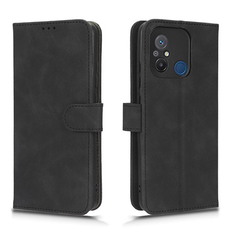 Coque Portefeuille Livre Cuir Etui Clapet L01Z pour Xiaomi Poco C55 Noir