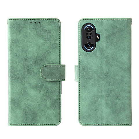 Coque Portefeuille Livre Cuir Etui Clapet L01Z pour Xiaomi Poco F3 GT 5G Vert